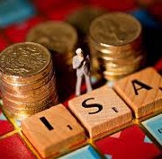 ISA (Individual Savings Account ) made up from scrabble tiles