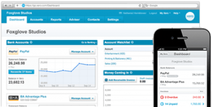 Xero mobile accounting app Dashboard and smartphone depicting Xero mobile accounting app