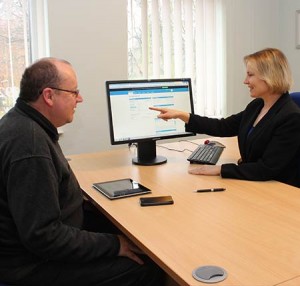 Xero being demonstrated on computer screen